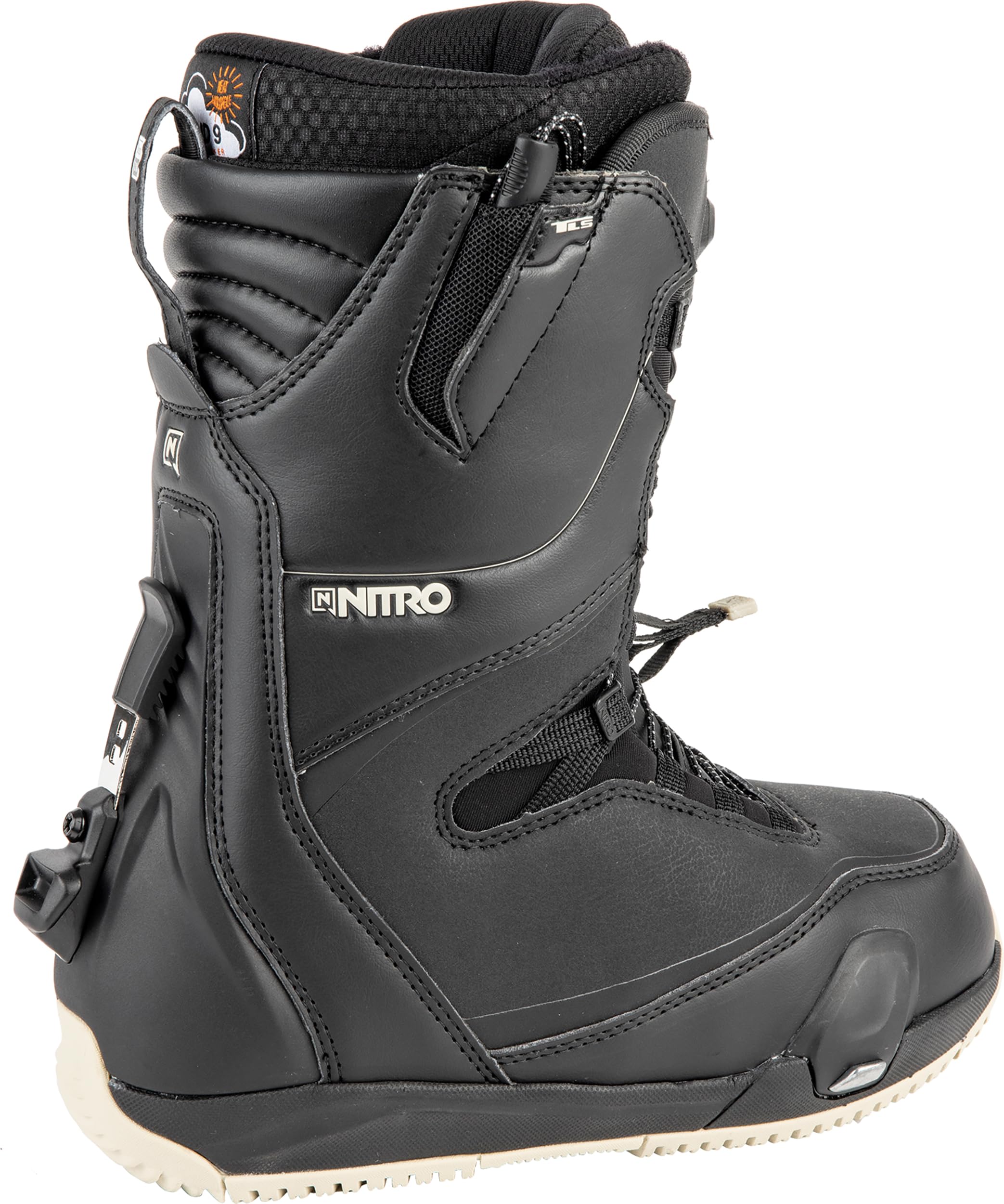 Nitro CAVE TLS Step ON All Mountain Freestyle Freeride system szybkiego sznurowania łódź snowboardowa, czarno-piaskowa, 28.0