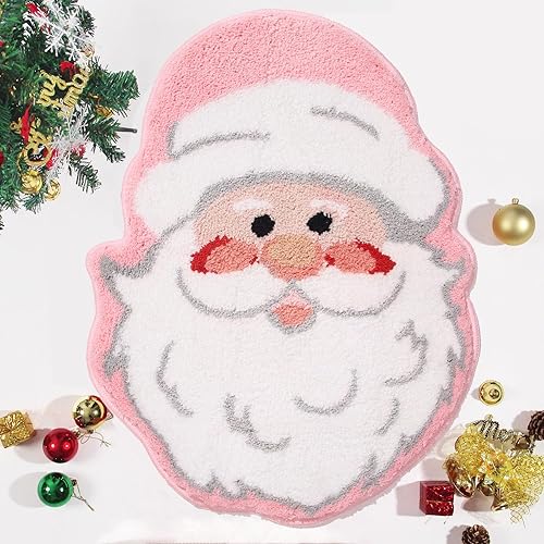 Miniatura 11 de Set de alfombras de baño de Navidad Softania – Alfombra de baño gris con copos de nieve, linda y absorbente alfombra de baño de Navidad, alfombra de