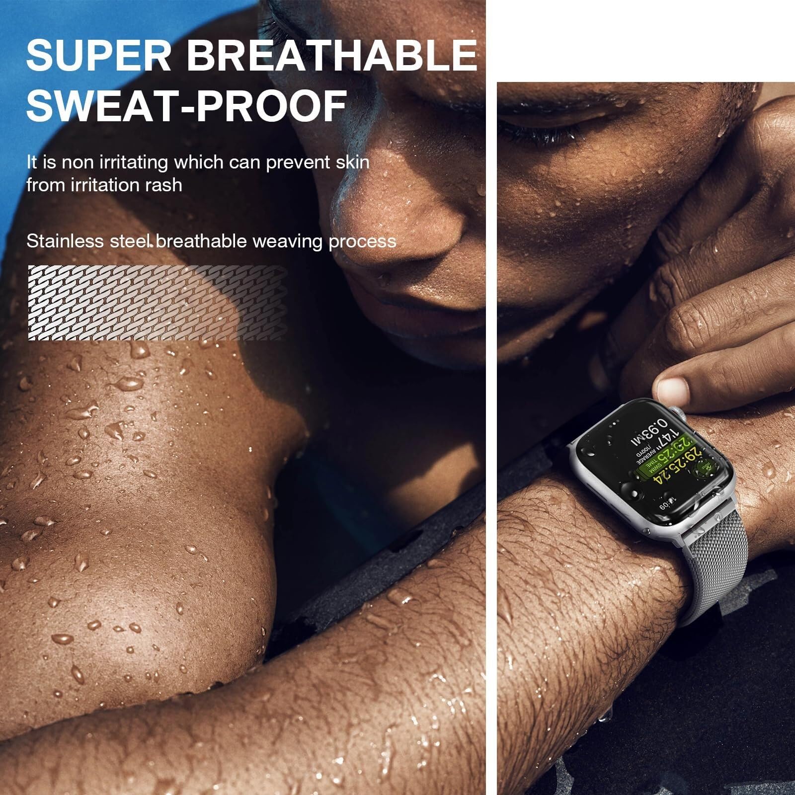 Bucle milanés de Acero Inoxidable para Banda 42 mm, 44 mm, 45 mm, 49 mm, 38 mm, 40 mm, 41 mm, Hombres y Mujeres, reemplazo de Cierre magnético de Bucle de Malla para Bandas IWatch Ultra Series 9 8 7