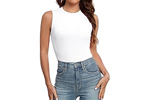 Ribbed Sleeveless Crewneck for Women's Comfort and Style