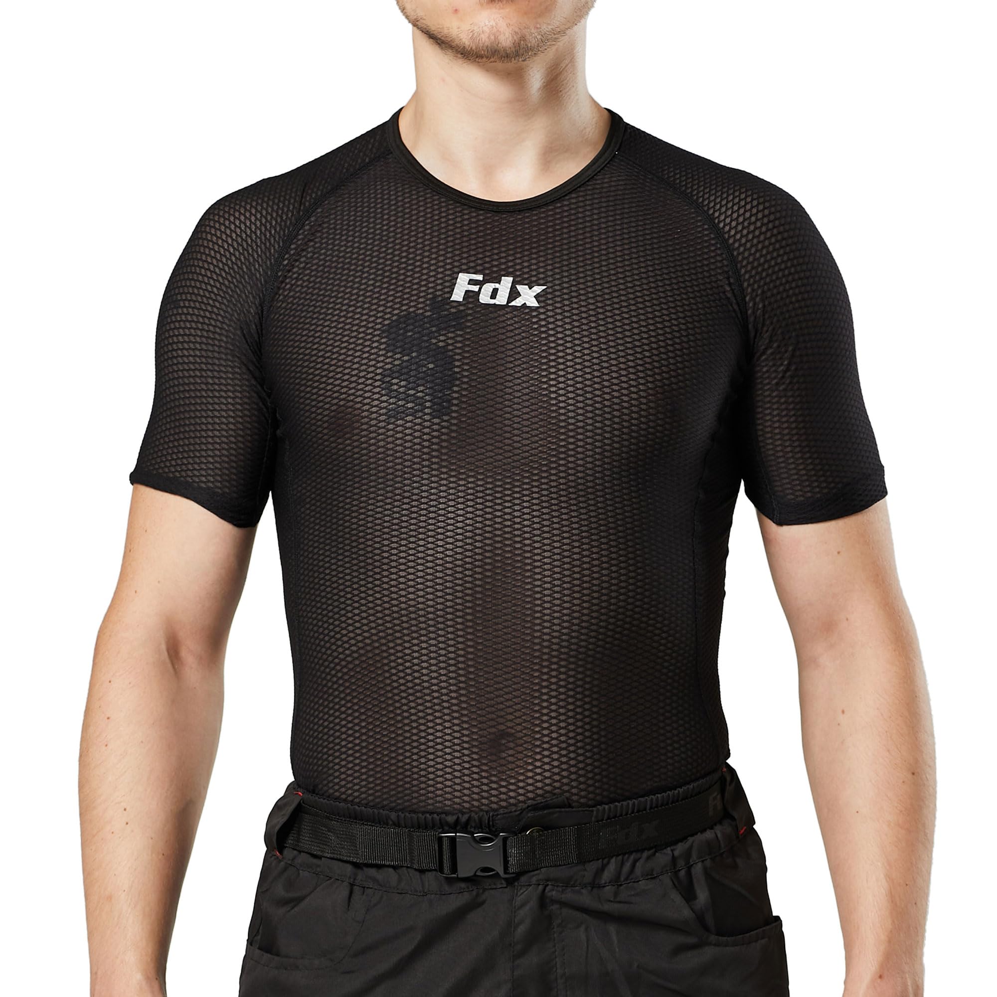 FDX Maillot de Cyclisme léger à Manches Courtes en Maille pour Homme