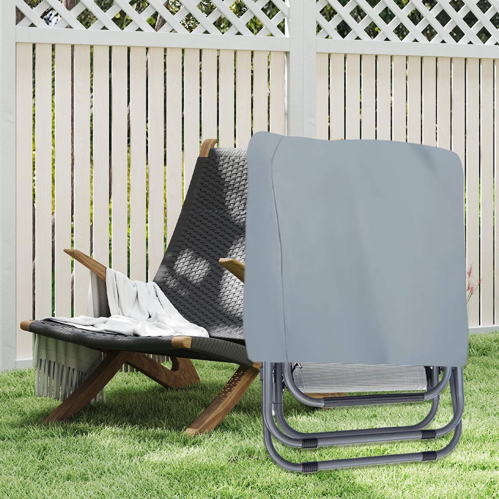 Fundas para Sillas Plegables 2 Unidades Antipolvo Silla Plegable Jardín