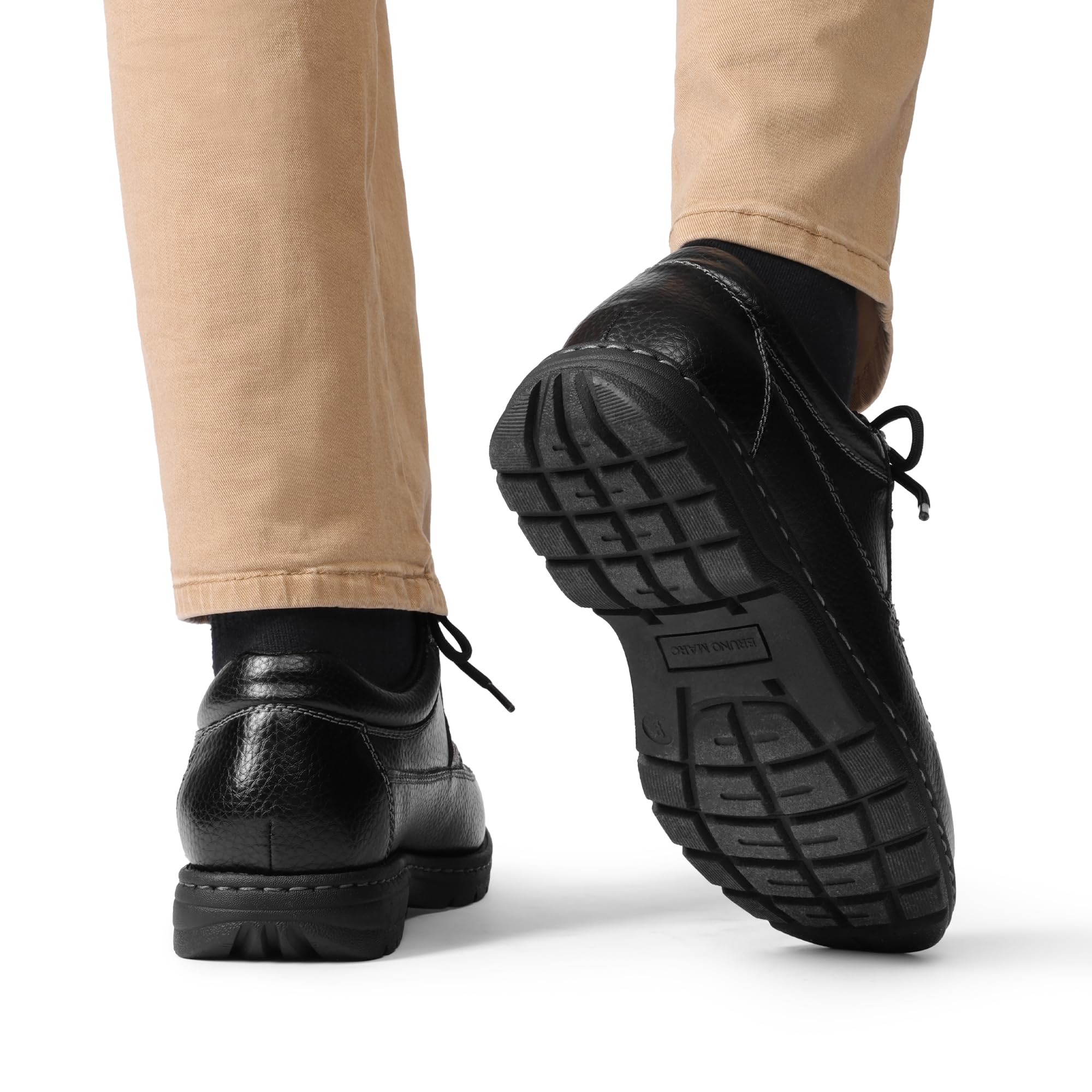 Bruno Marc Zapatos de vestir con puntera cuadrada para hombre, zapatos formales de negocios Oxfords