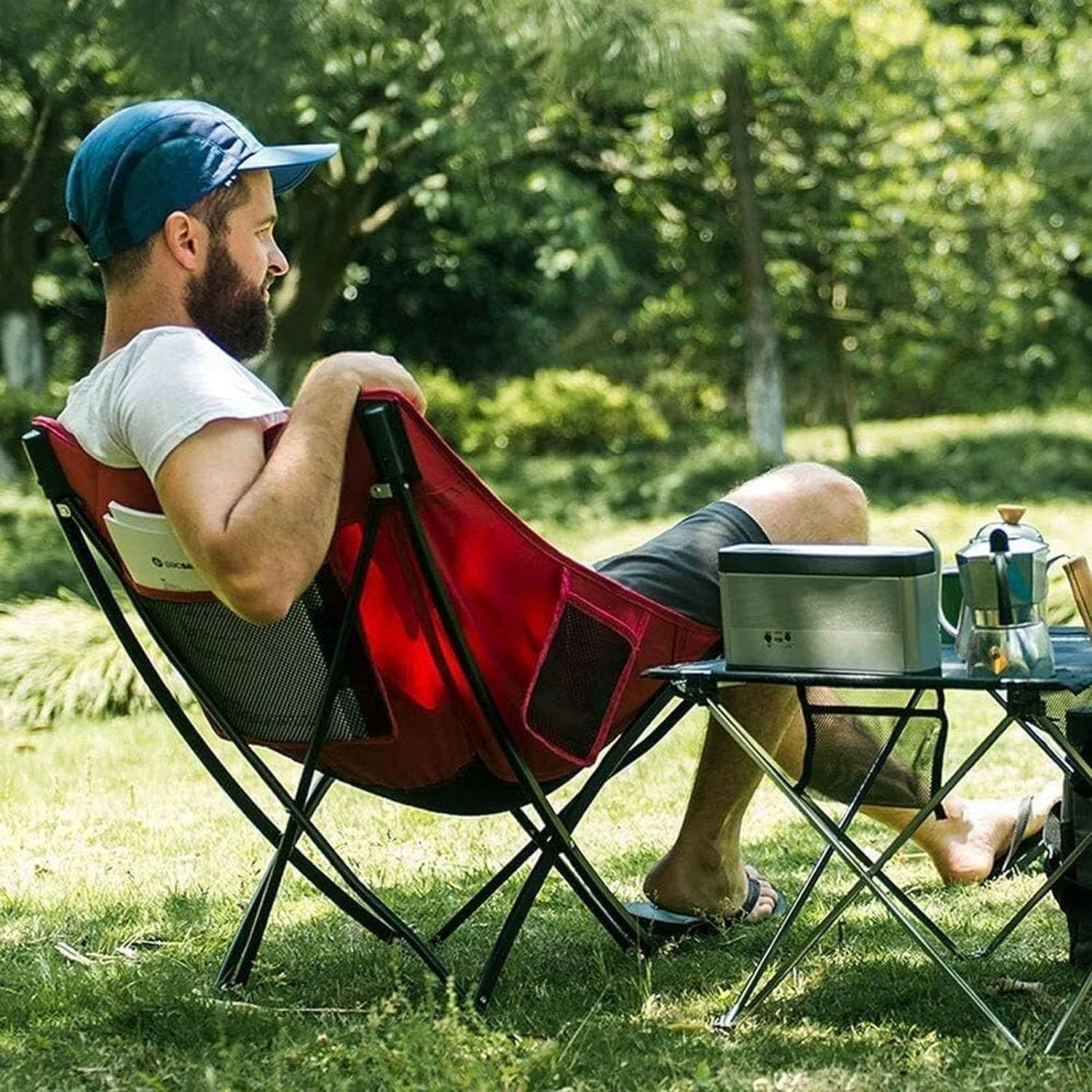Amazon｜600D オックスフォード布折りたたみ椅子、屋外/釣り