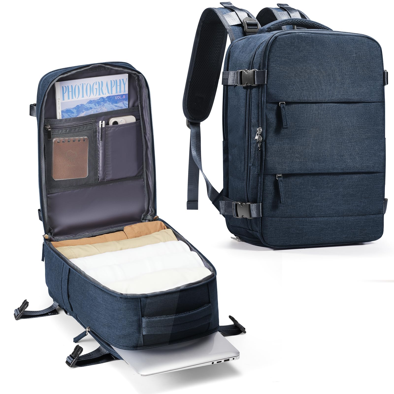 SZLX Zaino da viaggio grande da donna da viaggio zaino da escursionismo sportivo da esterno impermeabile zaino da scuola casual laptop da 14 pollici con porta di ricarica USB scomparto per scarpe