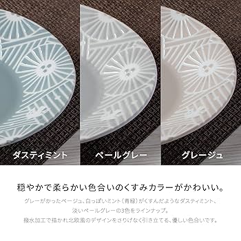 Amazon.co.jp: みのる陶器 美濃焼 KAFU 240プレート ダスティ