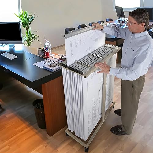 Miniatura 5 de Estante Brookside Design para guardar dibujos técnicos, Beige