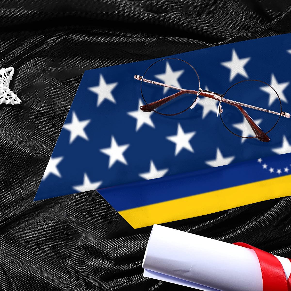 America Flag and Venezuela Flag Graduation stole sash flag graduation sash for International Student flag scarf