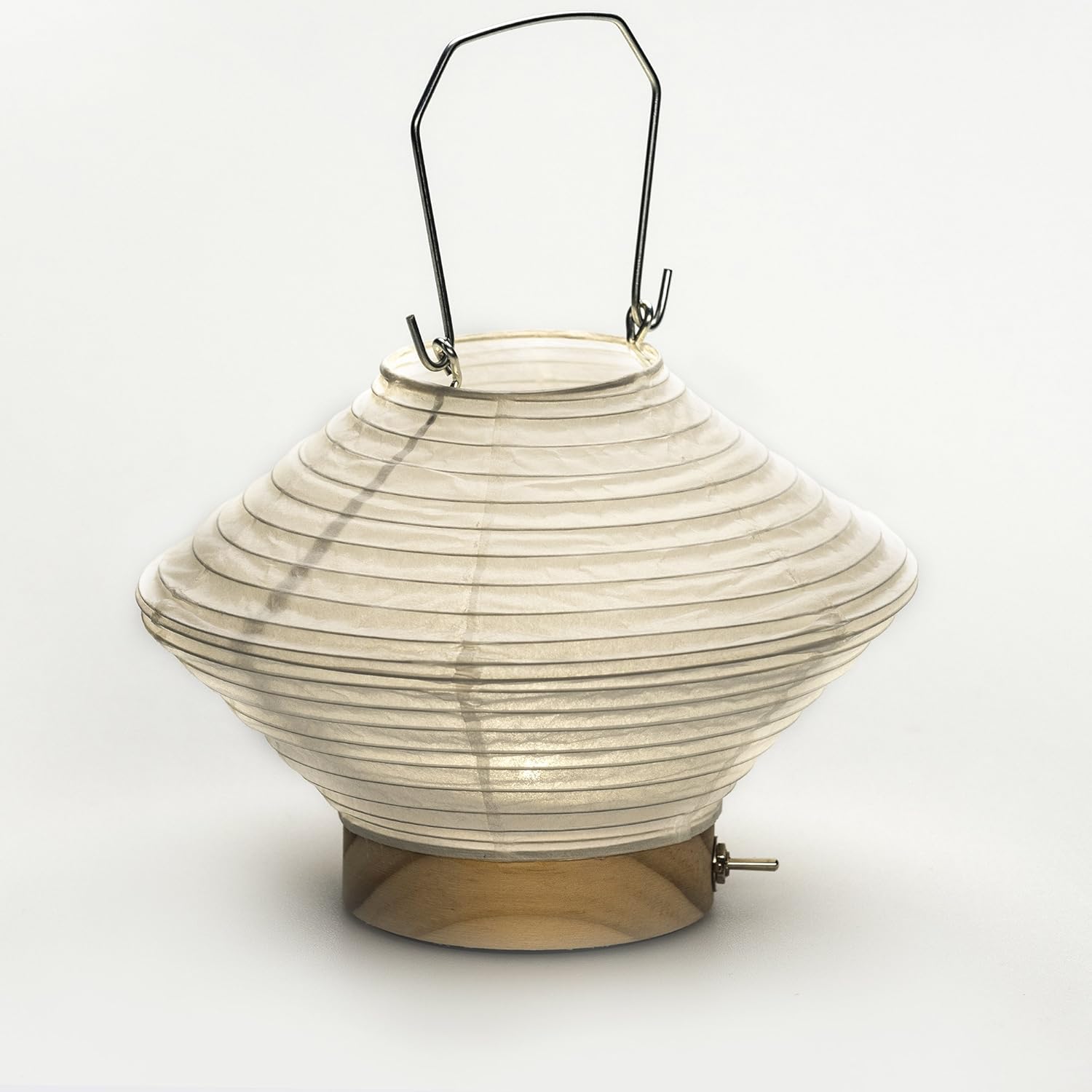 Portable Japanese Paper Lantern with 100 Hour LED Light - Hishi