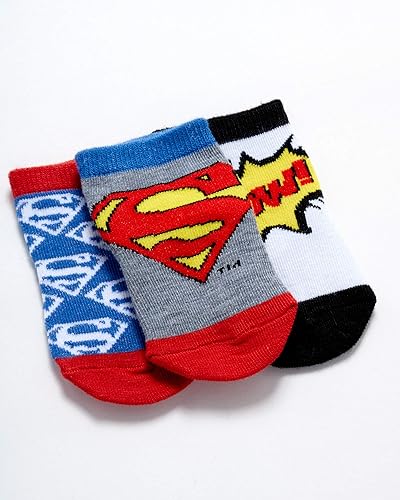 Miniatura 2 de DC Comics Calcetines para bebés niños y niñas, paquete de 12 calcetines de Batman, Wonder Woman, Superman, Liga de la Justicia, Super Girl (0-24M)