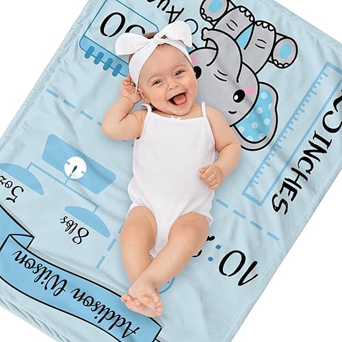 Miniatura 5 de Manta de bebé personalizada para niños y niñas, mantas de bebé unisex personalizadas con nombre e imagen, regalos para recién nacido, nueva mamá,