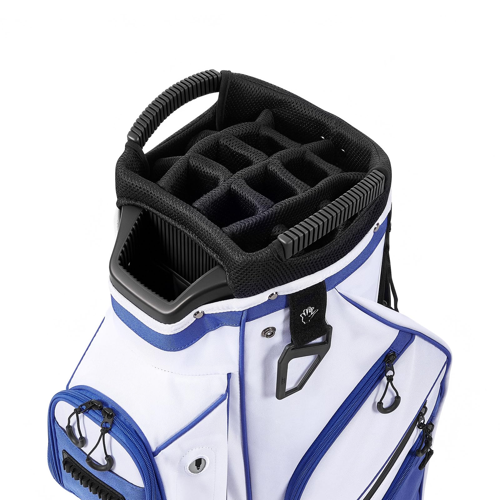 VEVOR Golfbag mit 15-facher Einteilung, Golftasche mit Ergonomischem Schultergurt Durchgehenden Trennfächern Regenhaube Stautaschen, Caddybag aus Leichtem Polyester für Herren Damen Golf Cartbag