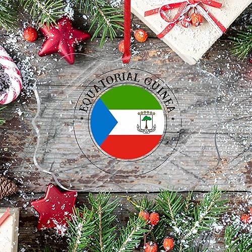 Vista 105 de Guatemala - Adornos acrílicos de Navidad, regalo de recuerdo de ciudad patriótica, adorno para árbol de Navidad, bandera nacional de Guatemala