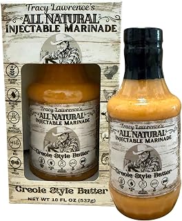 Tracy Lawrence's All Natural Creole Style Butter Injectable Marinade-No Gluten, No Seed or Soy Oil, No Sugar, No Artificial Flavors or Colors, No MSG-1 Pack