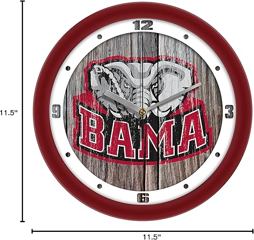 Vista 3 de SunTime Alabama Crimson Tide - Reloj de pared desgastado
