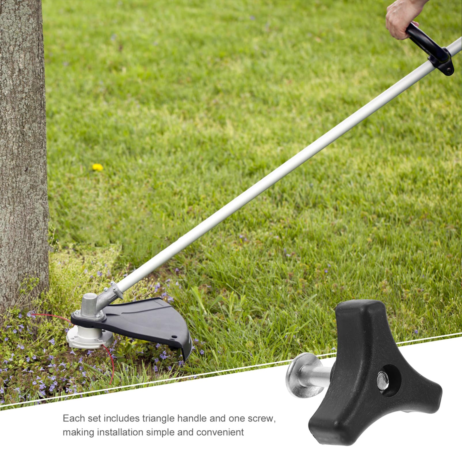 BESPORTBLE 20 Juegos Manillar para Cortacésped con Tornillos y Mango Triangular Instalación Rápida y Práctica Accesorios para Herramientas de Jardín