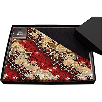 Amazon 和風 着物テーブルランナー 帯 箱入り 包装済 人気 海外向けギフトにも 120cm 扇 テーブルランナー オンライン通販