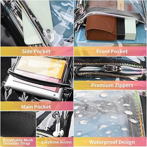 Miniatura 4 de Mochila de hidratación, mochila de agua con vejiga de hidratación de 2 litros, mochila de hidratación para rave, esencial para festivales,