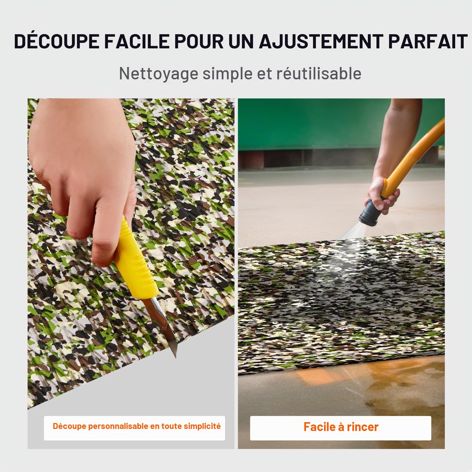 VEVOR Revêtement de sol pour bateau en mousse EVA 2400 x 900 mm plancher de revêtement de sol autocollant antidérapant, 21 600 cm², tapis marin pour bateaux, yachts, pontons, terrasses de kayak