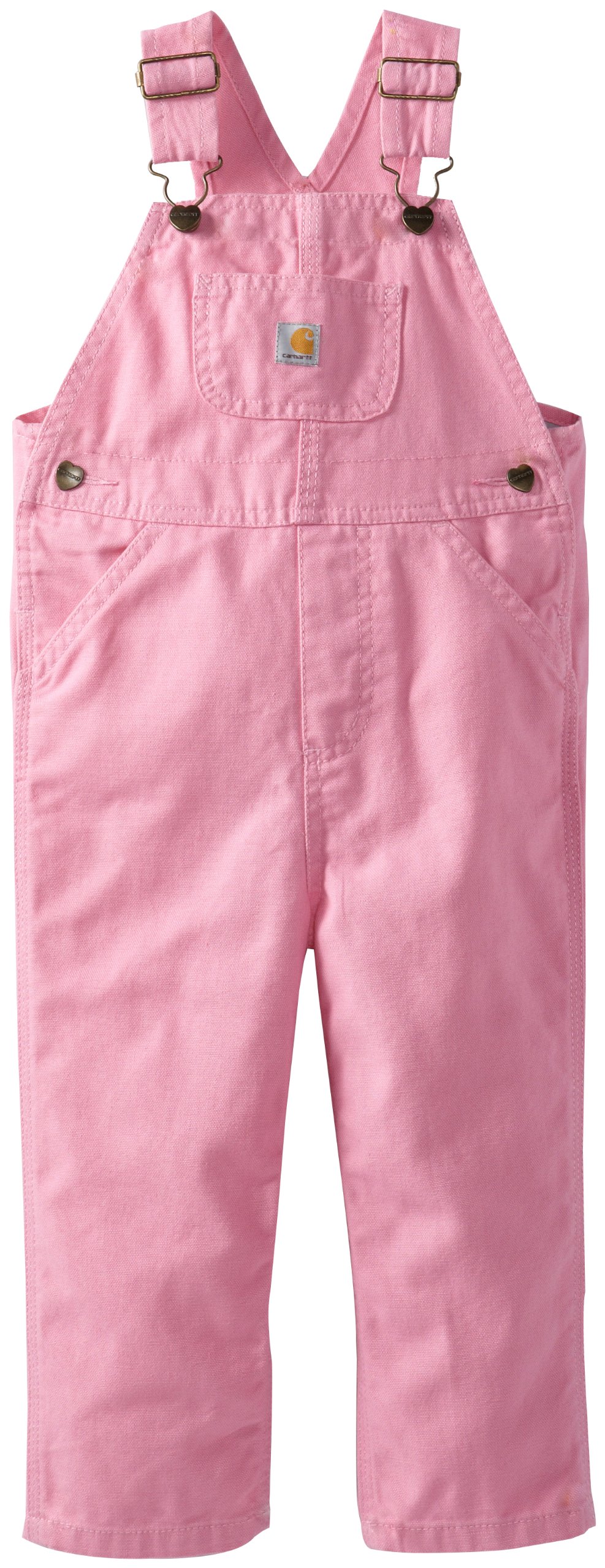 Carhartt Little Girls' Washed Miscrosanded Canvas Bib Overall