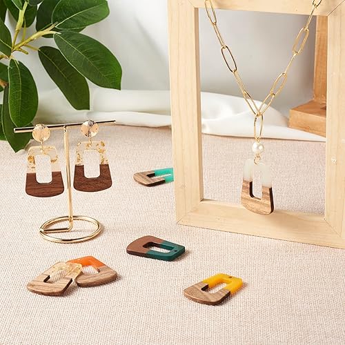 Vista 38 de Colgante de madera de resina, Resina, No es una piedra preciosa 0negro