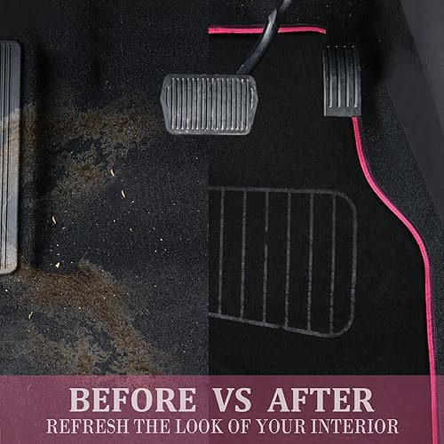 Miniatura 5 de CAR PASS Tapetes bordados de mariposas y flores, ajuste universal para 95% de automóviles, SUV, sedán, camionetas, para mujeres y niñas, juego de 4