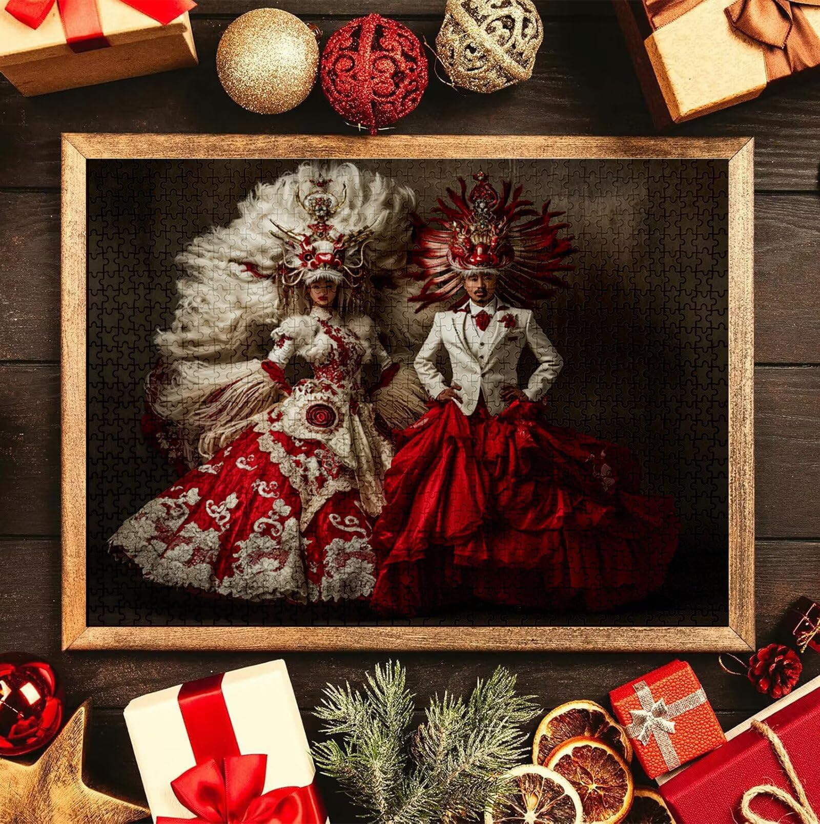 Puzzle Personalizado con Foto, Personalizada Rompecabezas Personalizado Diseña tu Logo Foto o Texto, Personalizado Navidad Halloween San Valentín Parejas Niños Familia Amigos h-2613