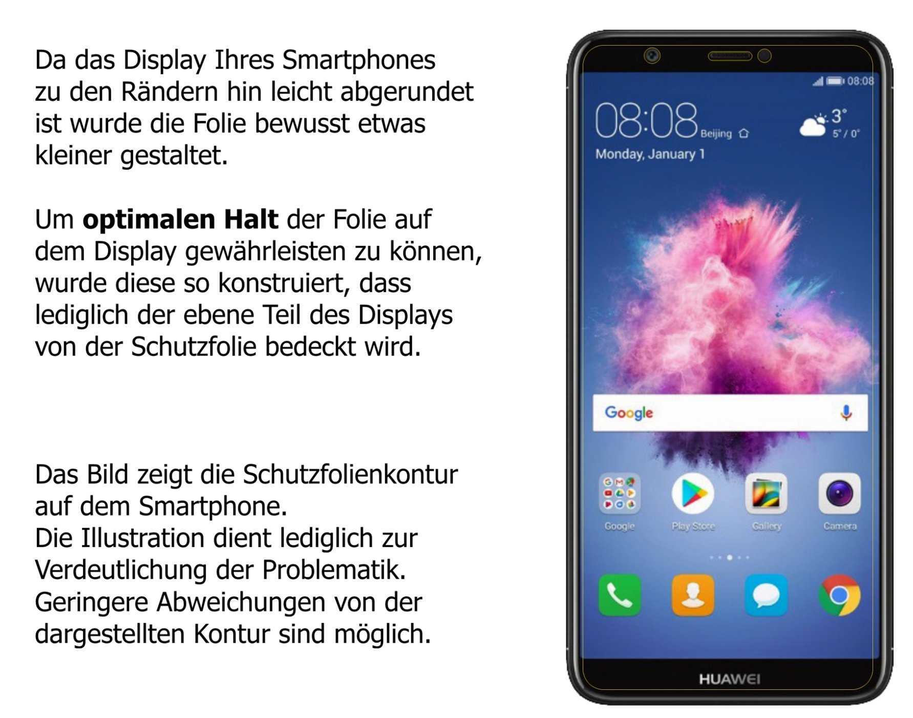 dipos I 6X Pellicola Protettiva Compatibile con Huawei P Smart Plus