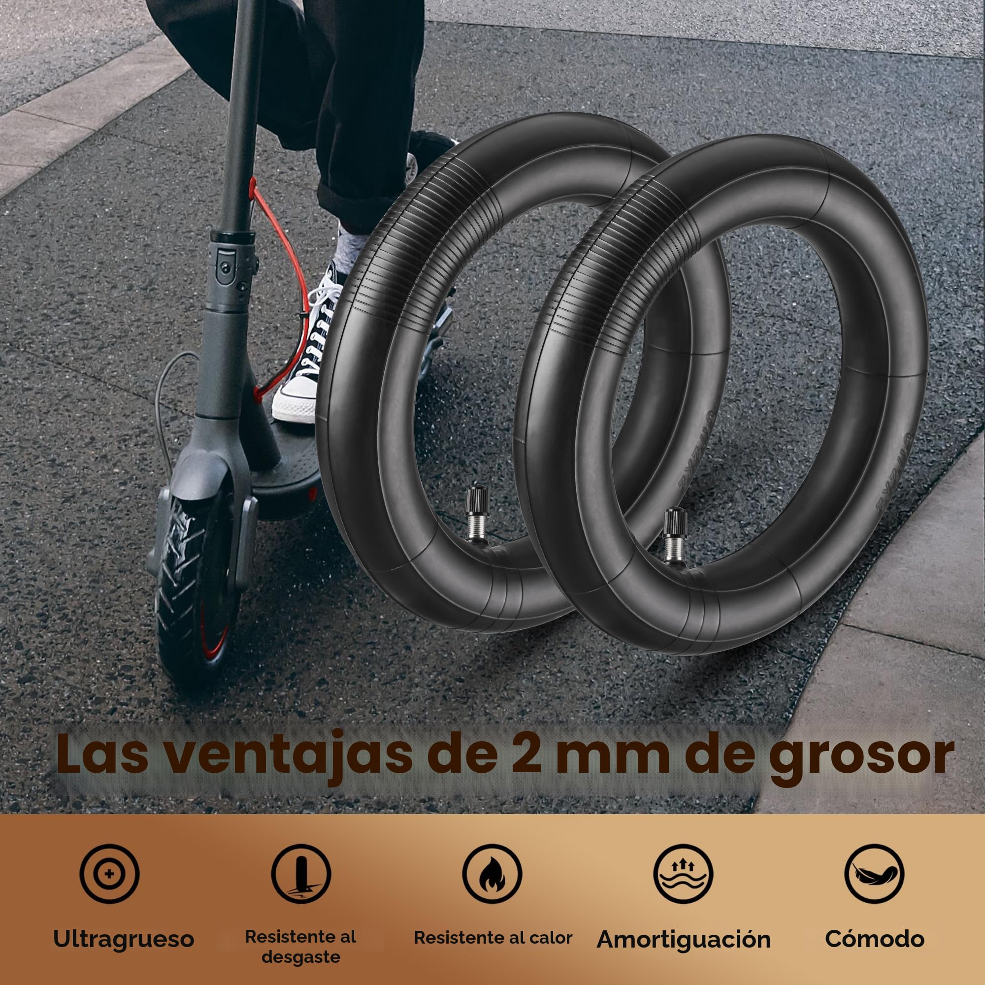 Cámara de Aire para Xiaomi Electrico 8.5 Pulgadas, 50/75-6.1, Repuesto para M365/Pro 2/Mi 3