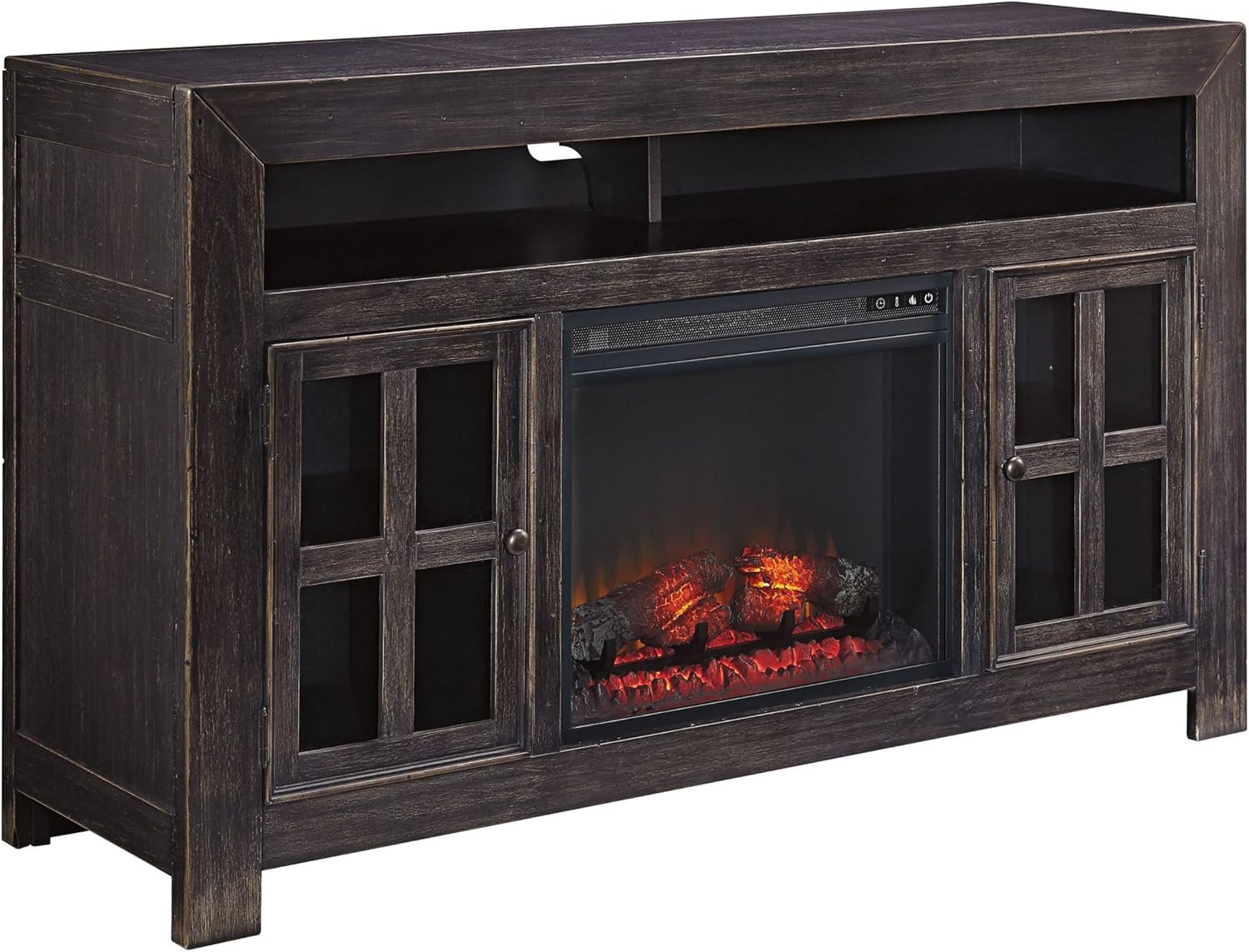 Signature Design by Ashley Gavelston LG TV Stand with Glass