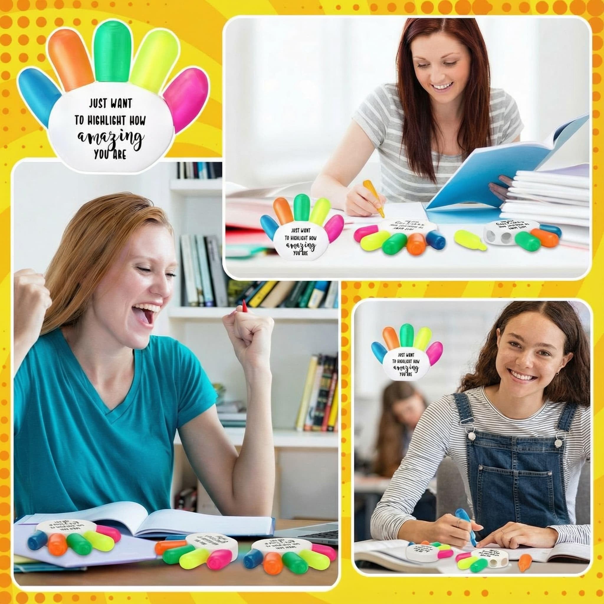 30 Sets inspirierende Textmarker, Fingerform, Textmarker, 5-in-1, fluoreszierende Aquarellstifte, Pinselspitze, Masse, Bestätigungsgeschenke, Klassenpreise für Kinder, Schüler von Lehrern