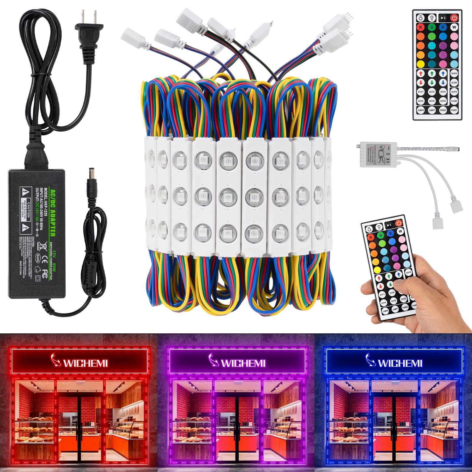 WICHEMI Storefront LED Lights for Business Window Lights LED Modules 40FT