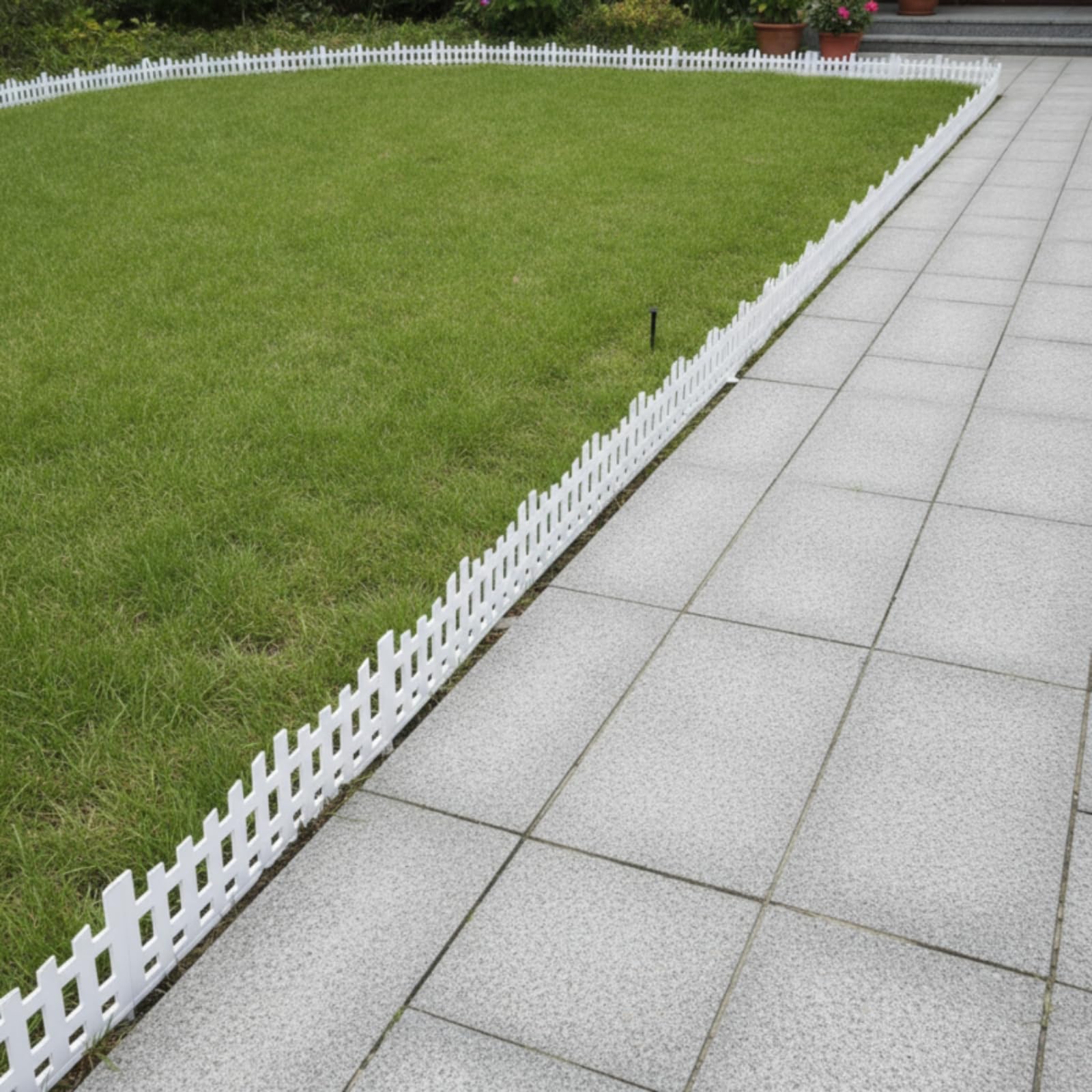 Borde para Jardín Tira de Barrera Césped Bordura Paisajismo Separador de Áreas con Borde Plegado de 5 Cm y Medida en Plástico