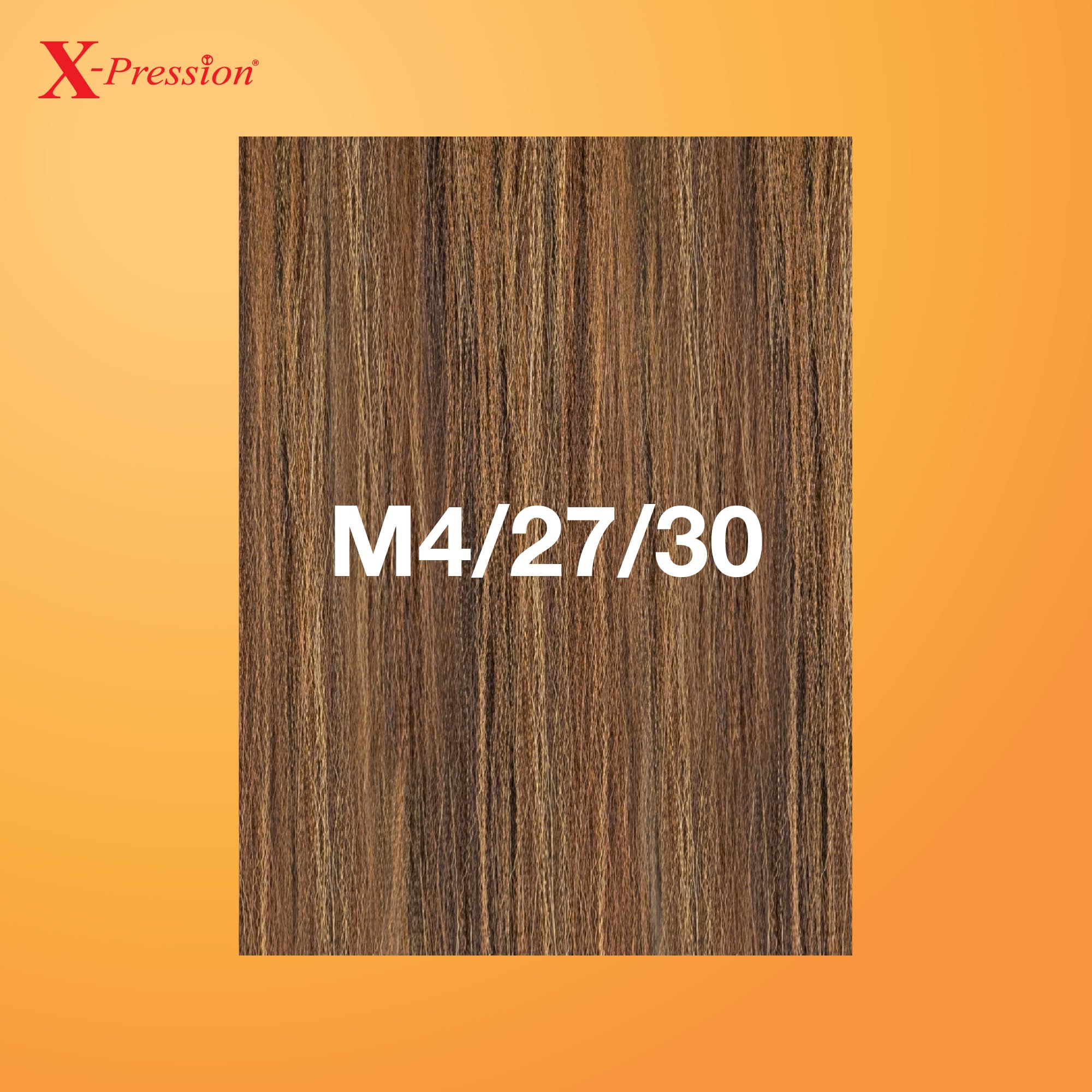 Sensationnel X-pression Vorgedehntes Flechthaar – 3 x Zöpfe, 147 cm, reines Kanekalon-Flechthaar, schwer entflammbar, synthetischer Zopf für Box-Braids und Twists, 1 Stück, M4/27/30
