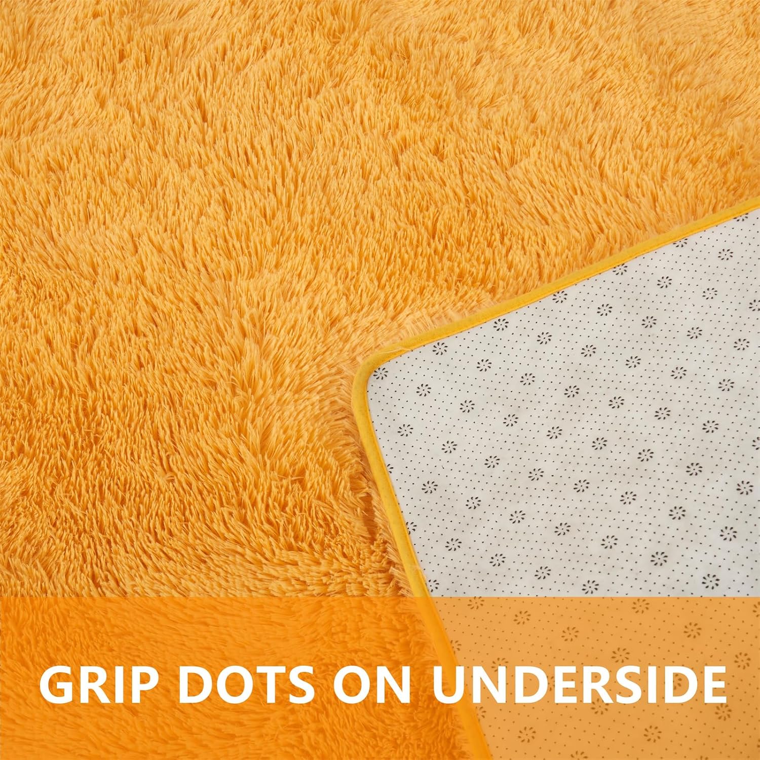 AMTOVO Area Rugs for Living Room, Fluffy Orange 8x10 Clearance Bedroom Rug, Large Throw Shag Carpet for Nursery, Kids, Playroom Home Decor