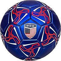 Western Star USA Soccer Ball Size 5 - Official Match Grade, Durable 4-Ply Shell for Youth & Adult, All-Surface Performance