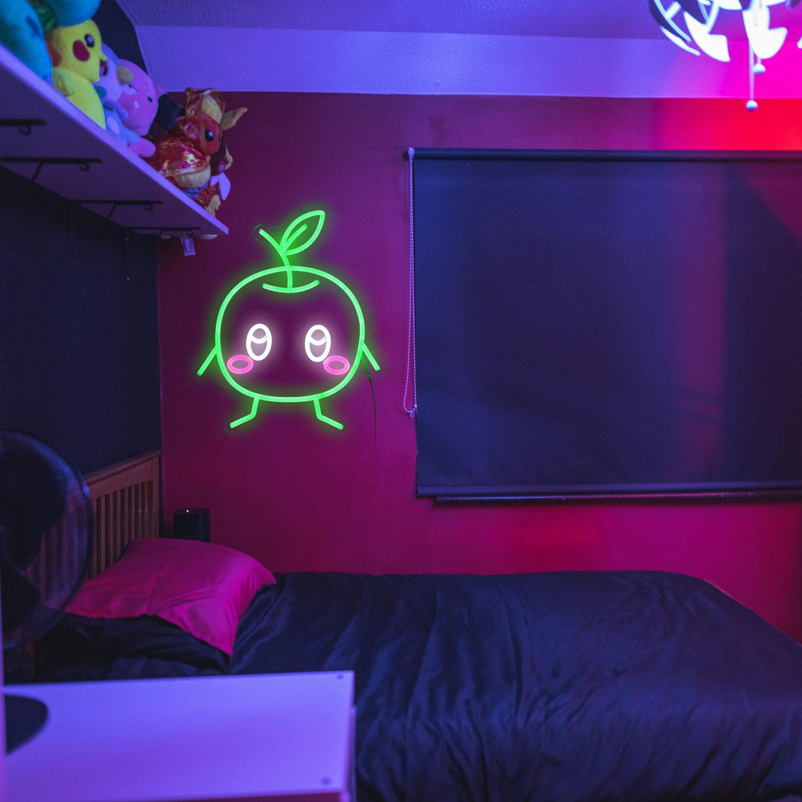 Stardew Panneau Néon LED Junimo PWA Ball Pour Décoration De Chambre, Décoration Murale De Jeu, Alimentation USB, 33 X 40 Cm