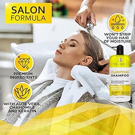 Clarifying Shampoo for Women and Men - Ideal for Oily Hair and Build Up - Gentle, Moisturizing Sulfate Free Formula - Safe for Color Treated, Curly Perms and Dry Scalps - Remove Chlorine for Swimmers