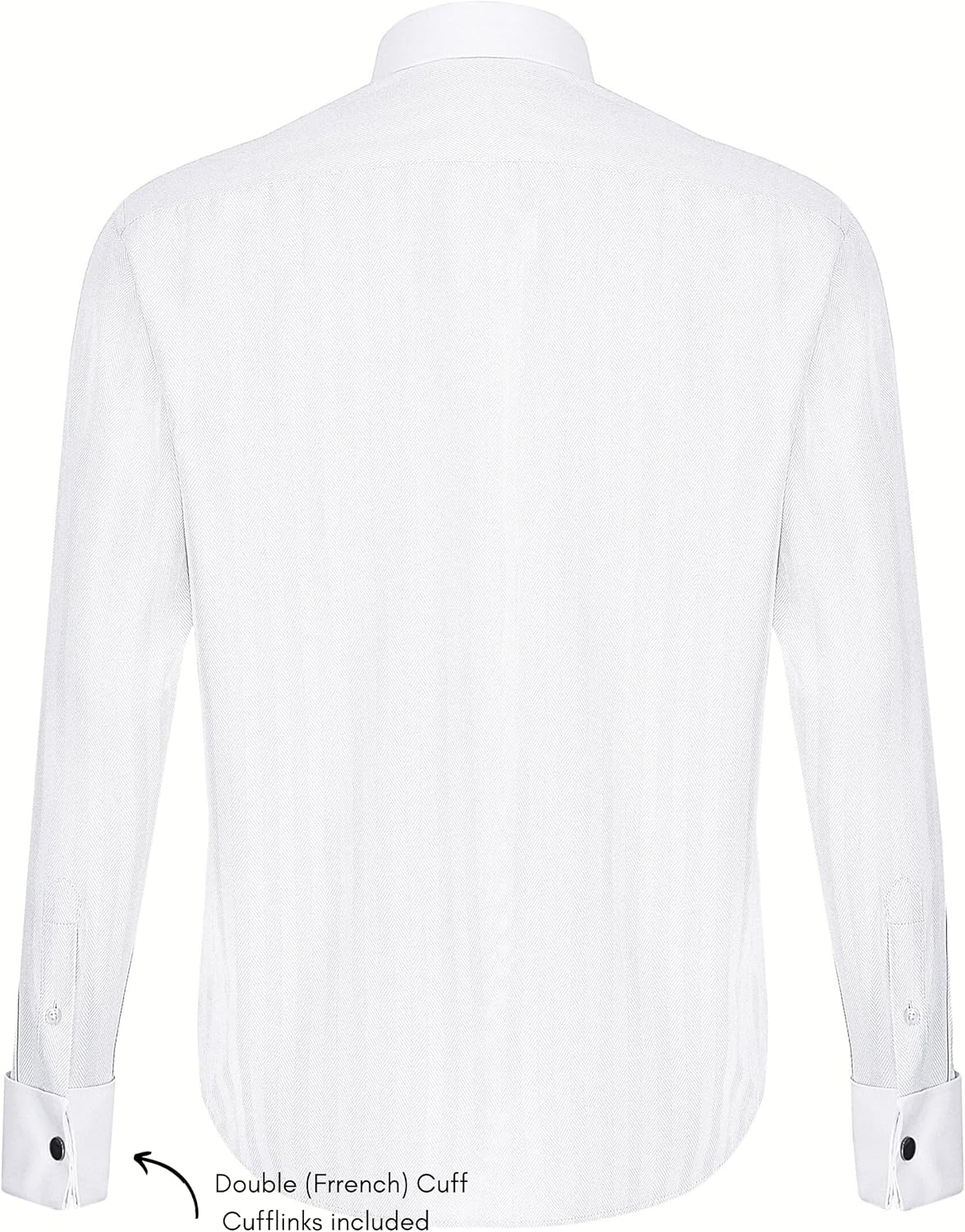Men's French Cuff Dress Shirts with Cutaway Collar | Cufflinks Included | Luxe Long Sleeve Button-Up Shirt for Men