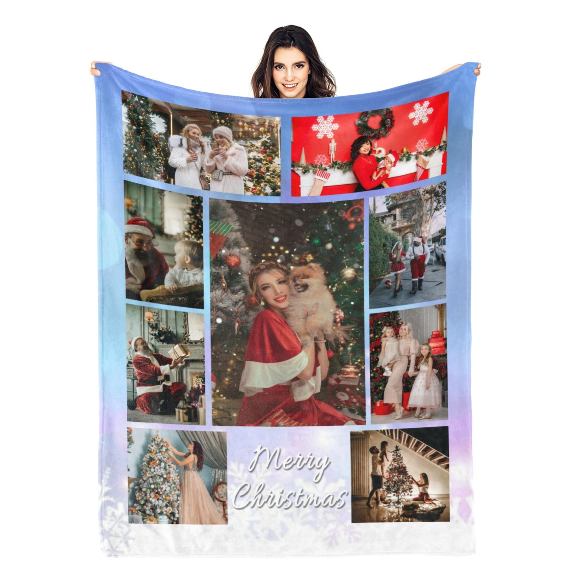 LZXSXZ Personalised Blanket - Custom Blankets with Photos - Custom Fleece Blanket for Wife, Husband, Girlfriend, Boyfriend - Personalised Picture Gift (Size Optional)