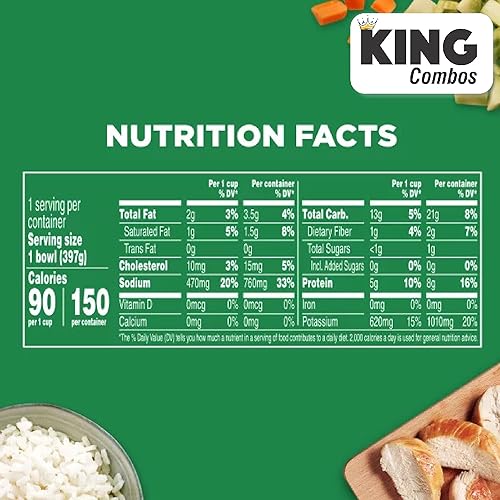 Miniatura 7 de Healthy Choice - Tazón de pollo con sopa de arroz, tazón para microondas, 14 onzas + código QR King Combos, paquete de (6)