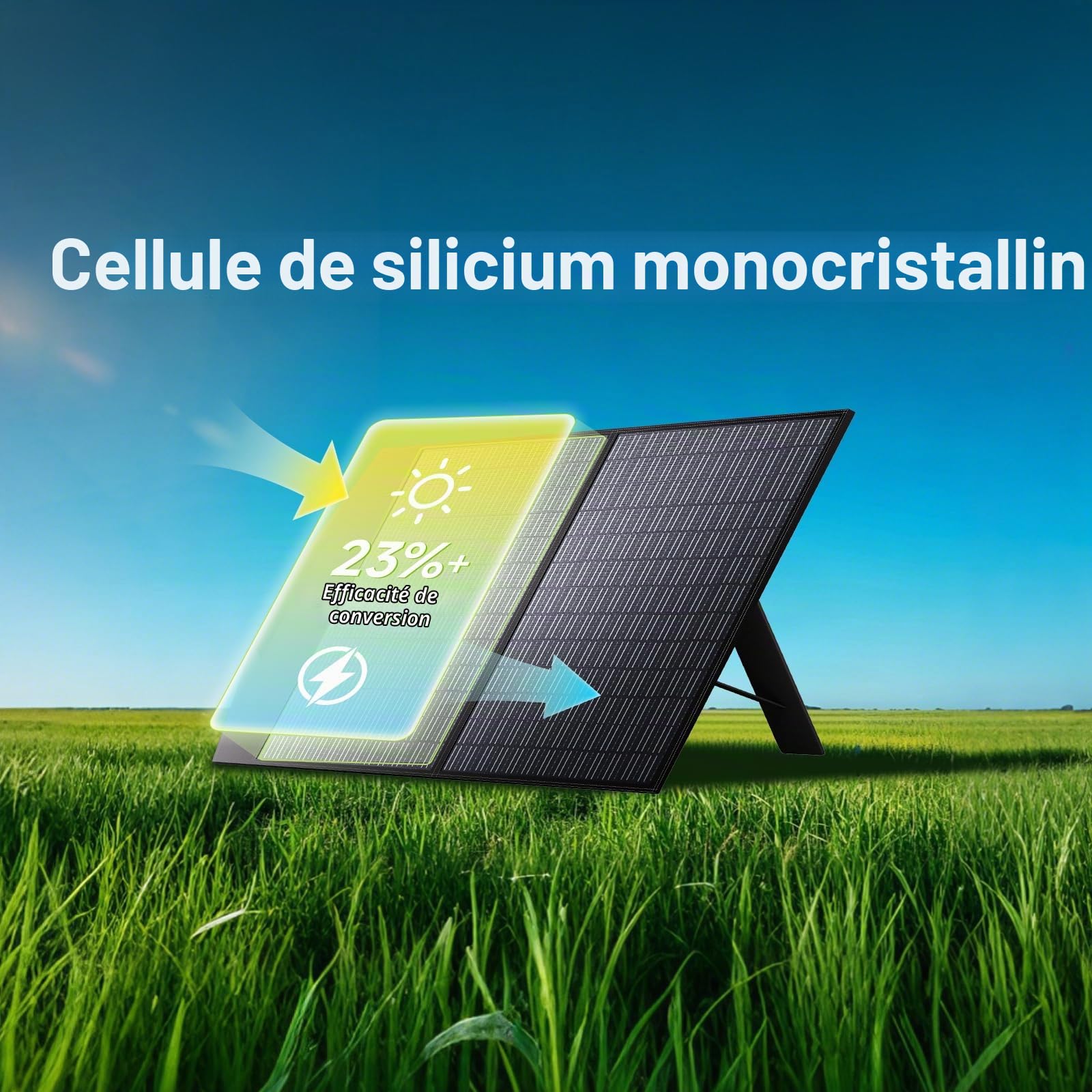 portable Chargeur de panneau solaire /de cellule solaire pliable extérieur de Camping pour générateur solaire/centrale électrique ALLPOWERS 100W pour ordinateurs portables