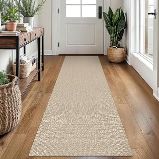 EARTHALL Washable Runner Rug, Non Slip Kitchen Runner, 2x7 Ft, Sand/Beige