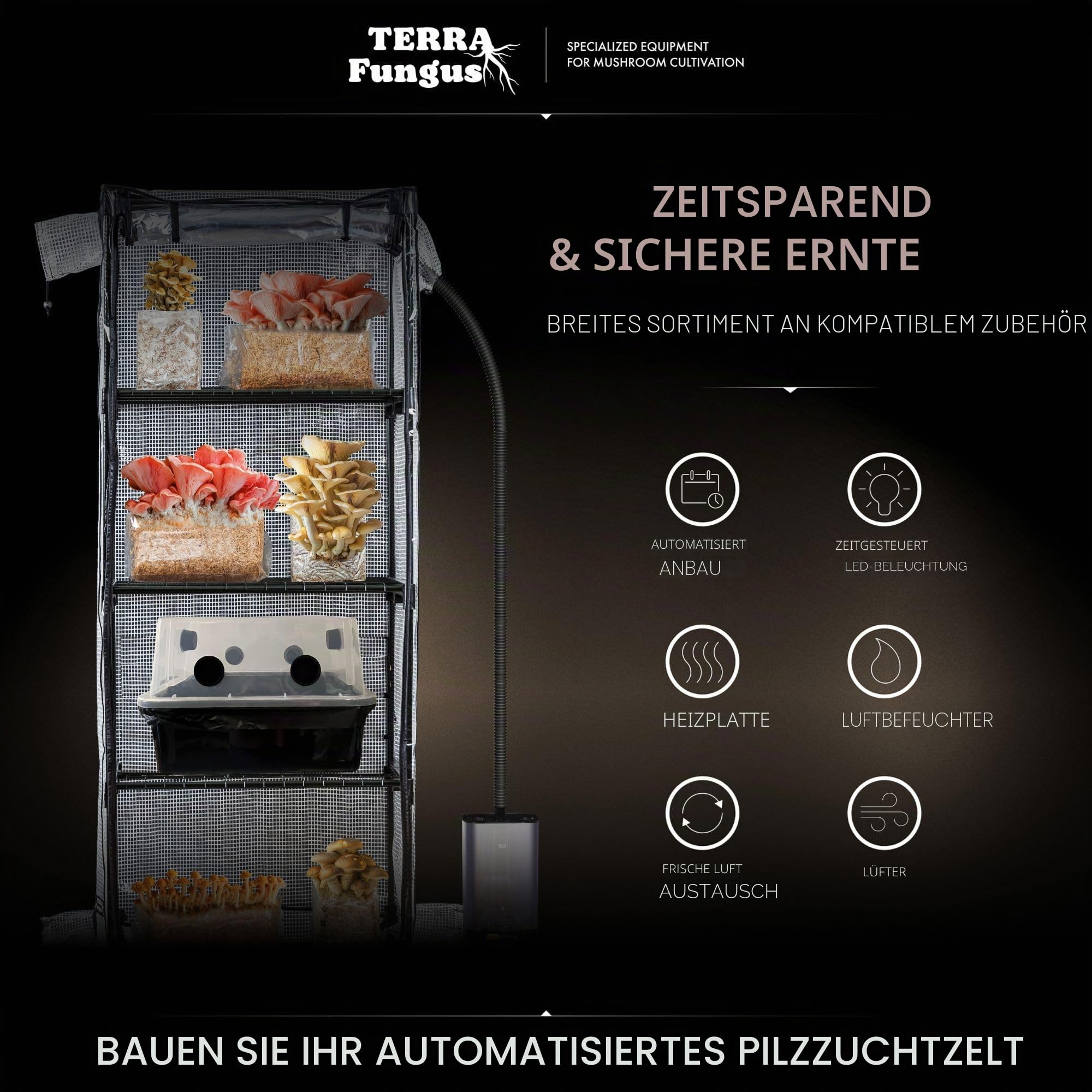 Martha-Zelt, Pilz-Zelt, Indoor-Gewächshaus, Pflanzenschrank, Mini-Gewächshaus für den Innenbereich, Pilzfruchtkammer, passend für Einläufe und mehr Anbauzubehör | Martha Zelt Kleines Gewächshaus für den Innenbereich, Obstkammer, passend für Einrohr