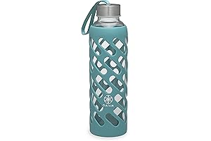 Gaiam Sure-Grip Glass Water Bottle with Silicone Sleeve
