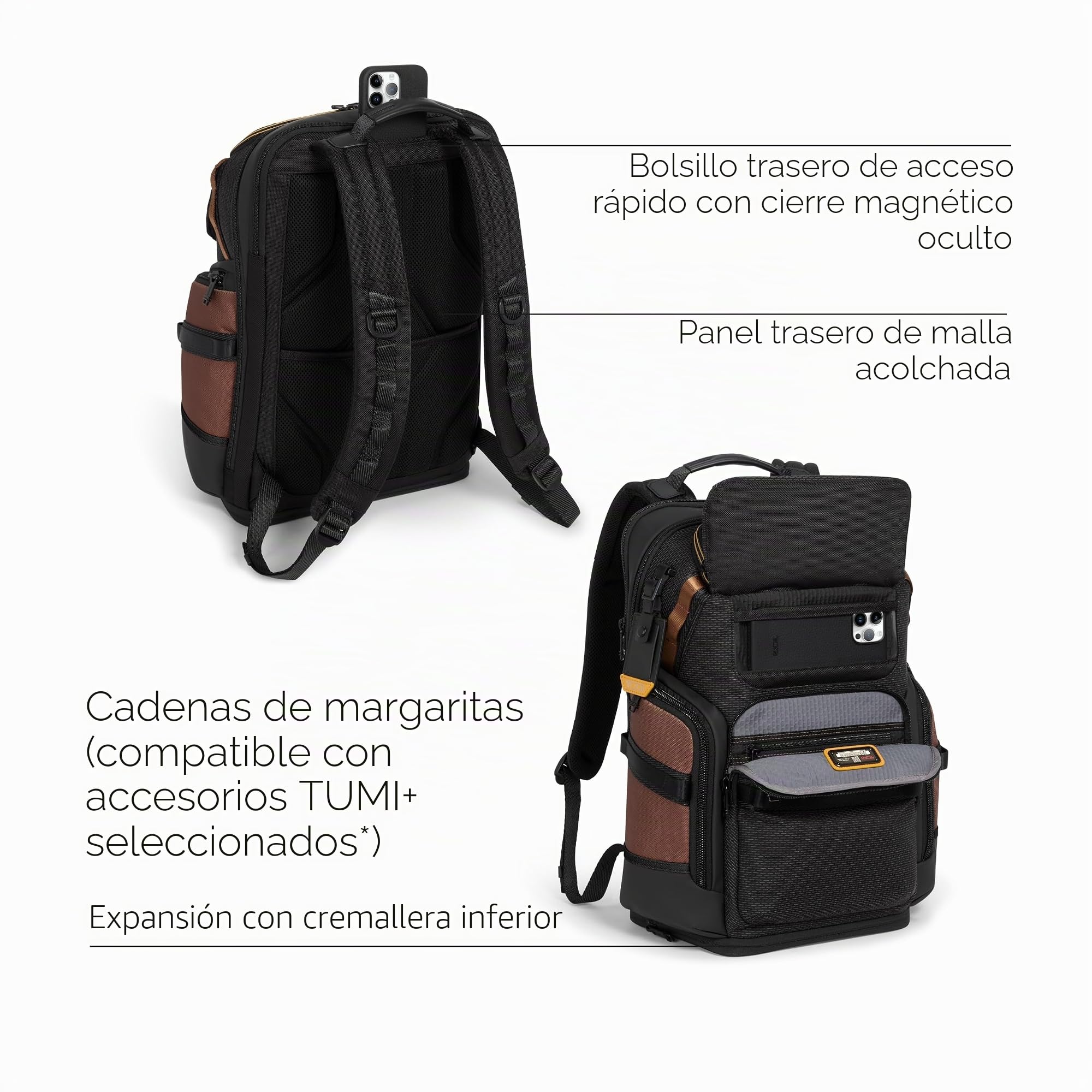 Tumi Mochila Nomadic para hombre, Negro Onyx, Talla única, Moderno