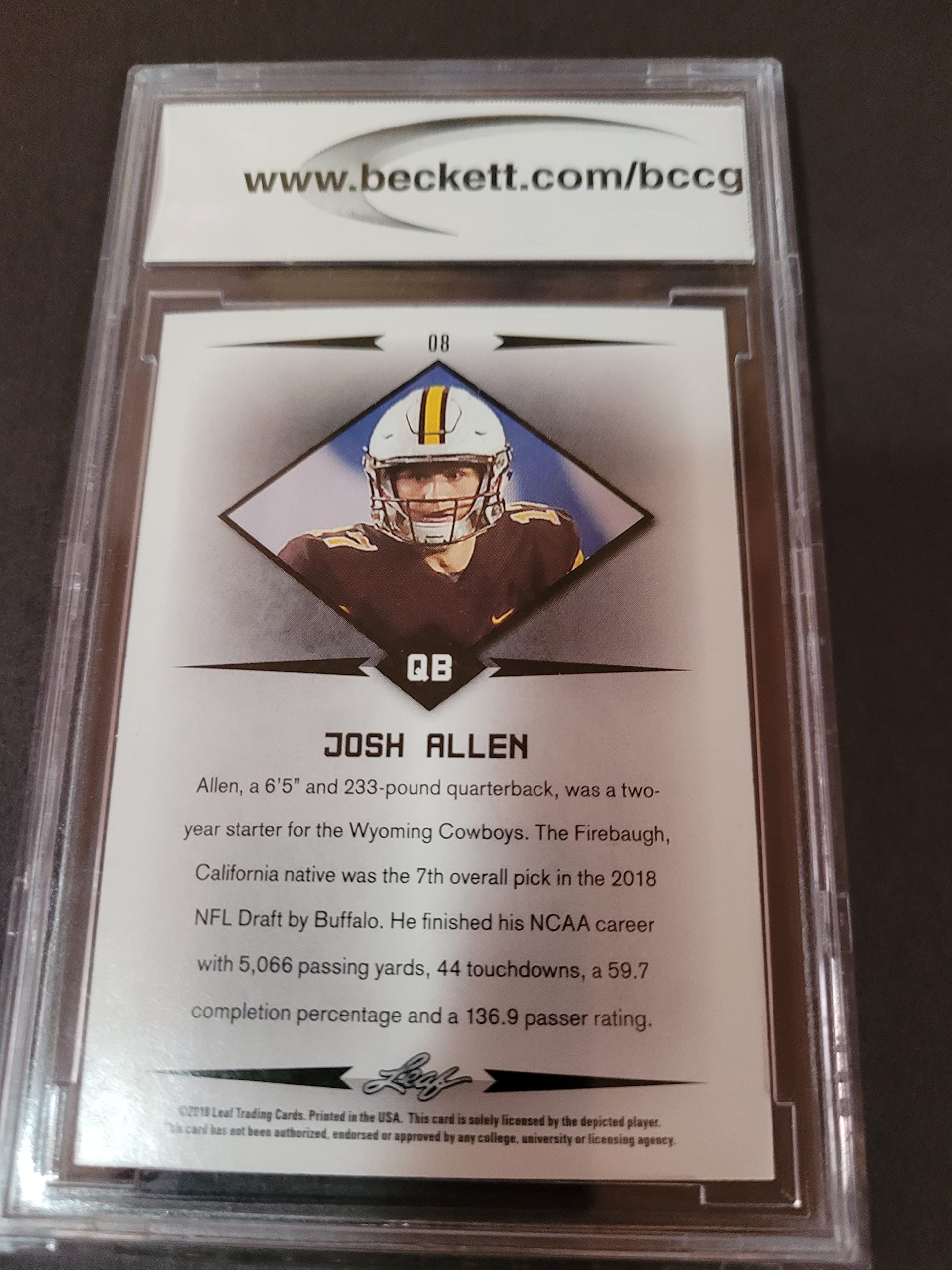 bccg graded cards Amazon.com: Josh Allen Rookie Card Graded by Beckett BCCG 10 : Collectibles  & Fine Art