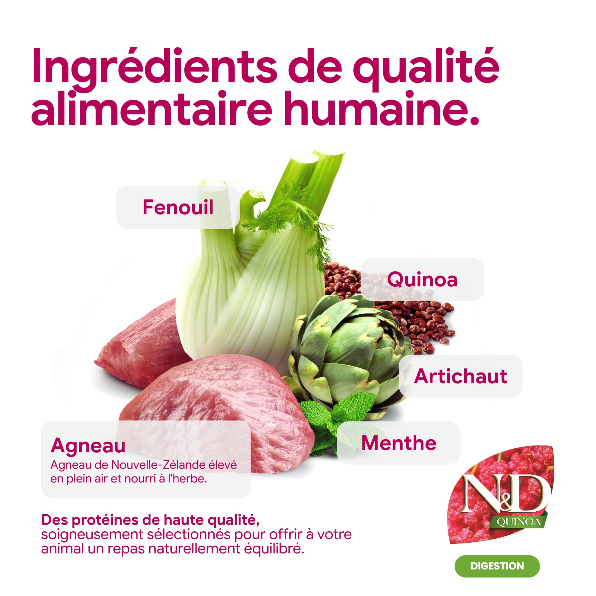 N&D Quinoa Digestion Agneau 5.00 kg