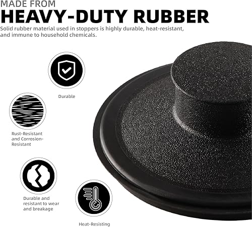 Miniatura 8 de RQYEKDO Tapón para fregadero de cocina, acero inoxidable de 3-12 pulgadas, cubierta universal para desagüe de brida de eliminación de basura, apto