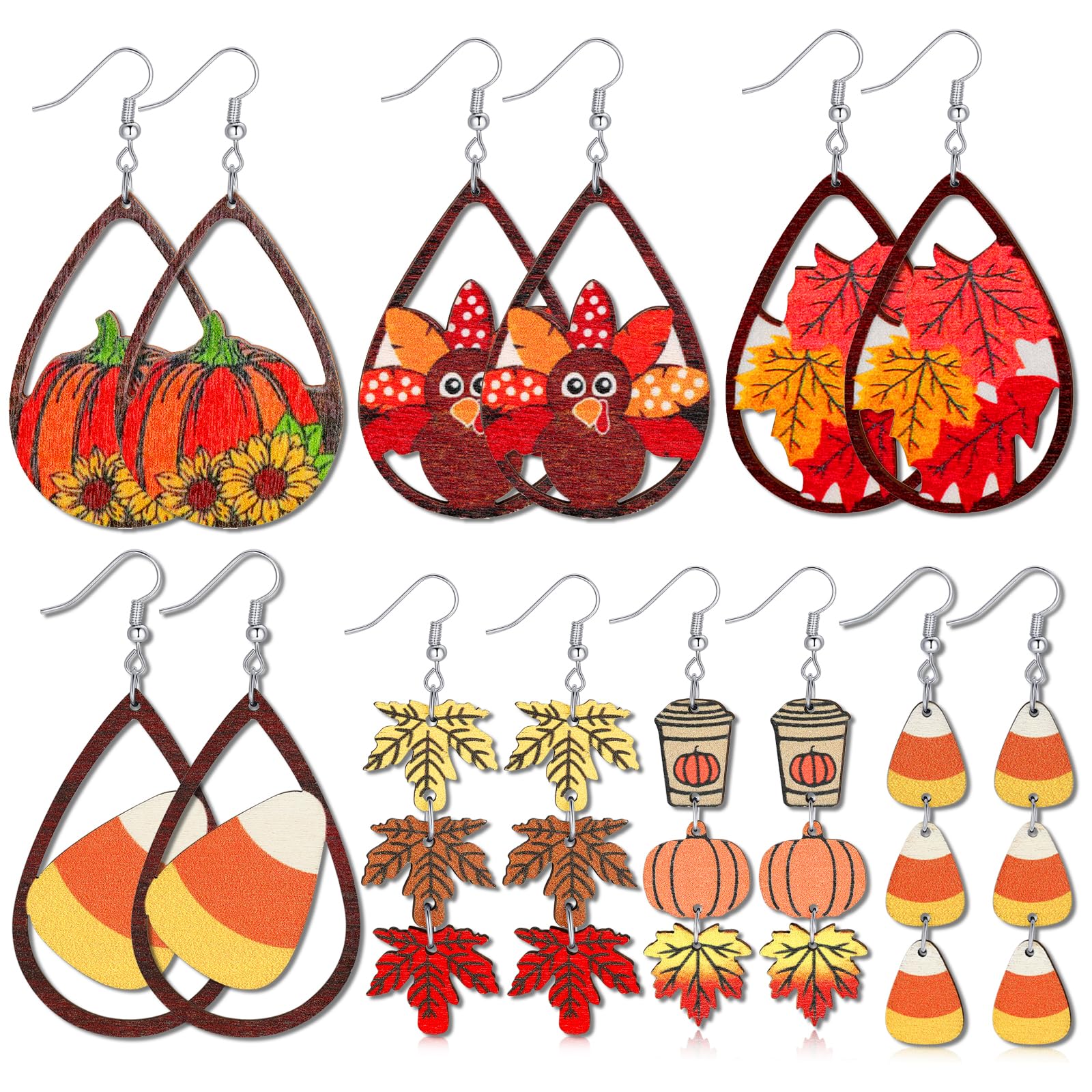 Wullina 14-Piece Fall Earrings
